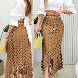 Saia Longa Feminina Com Borla Samir