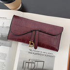 Carteira Feminina Couro Sintético Estampa de Jacaré