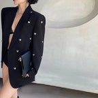 Blazer feminino design sofisticado Coração Romana