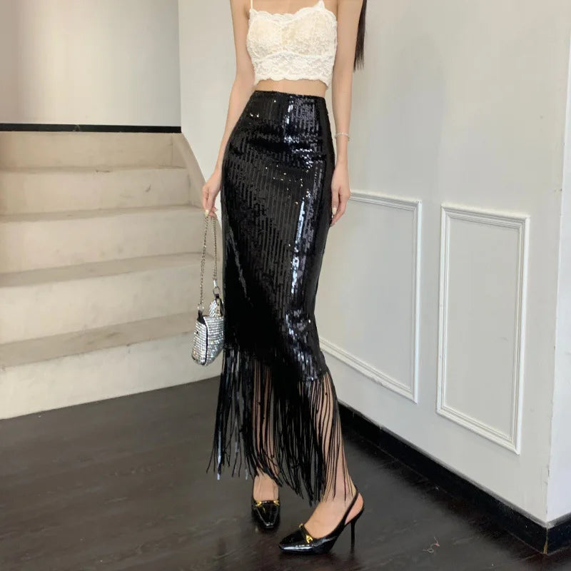 Saia Feminina de Paetê Brilhante Luna