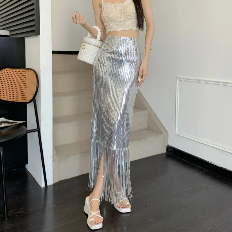 Saia Feminina de Paetê Brilhante Luna