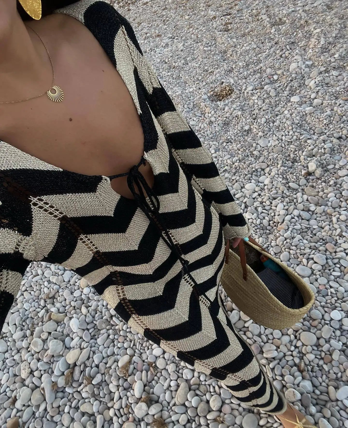 Saída de Praia Longo Listrado Maitê