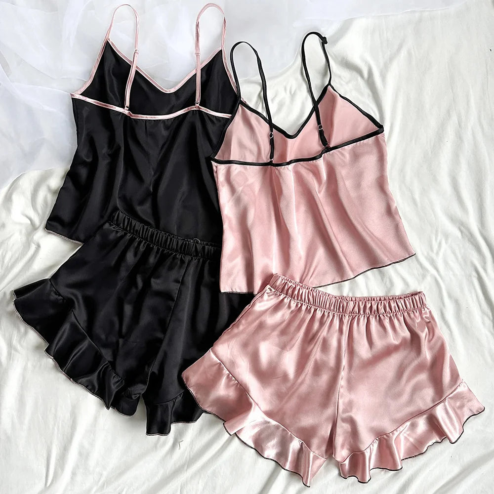 Pijama Feminino Cetim Liso Janaina