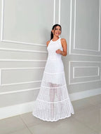 Vestidos Feminino malha vazada Anastacia