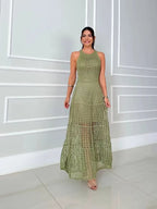 Vestidos Feminino malha vazada Anastacia