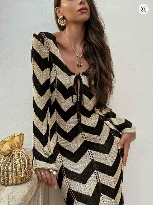 Saída de Praia Longo Listrado Maitê