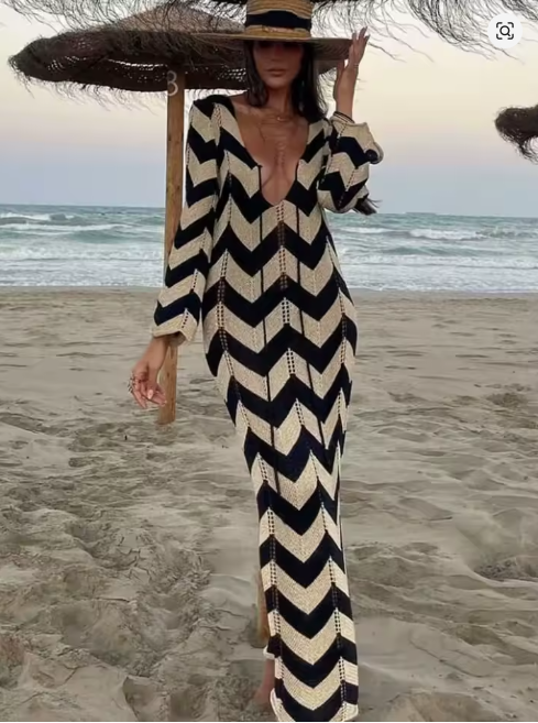 Saída de Praia Longo Listrado Maitê